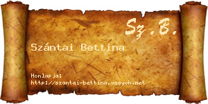 Szántai Bettina névjegykártya