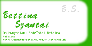 bettina szantai business card